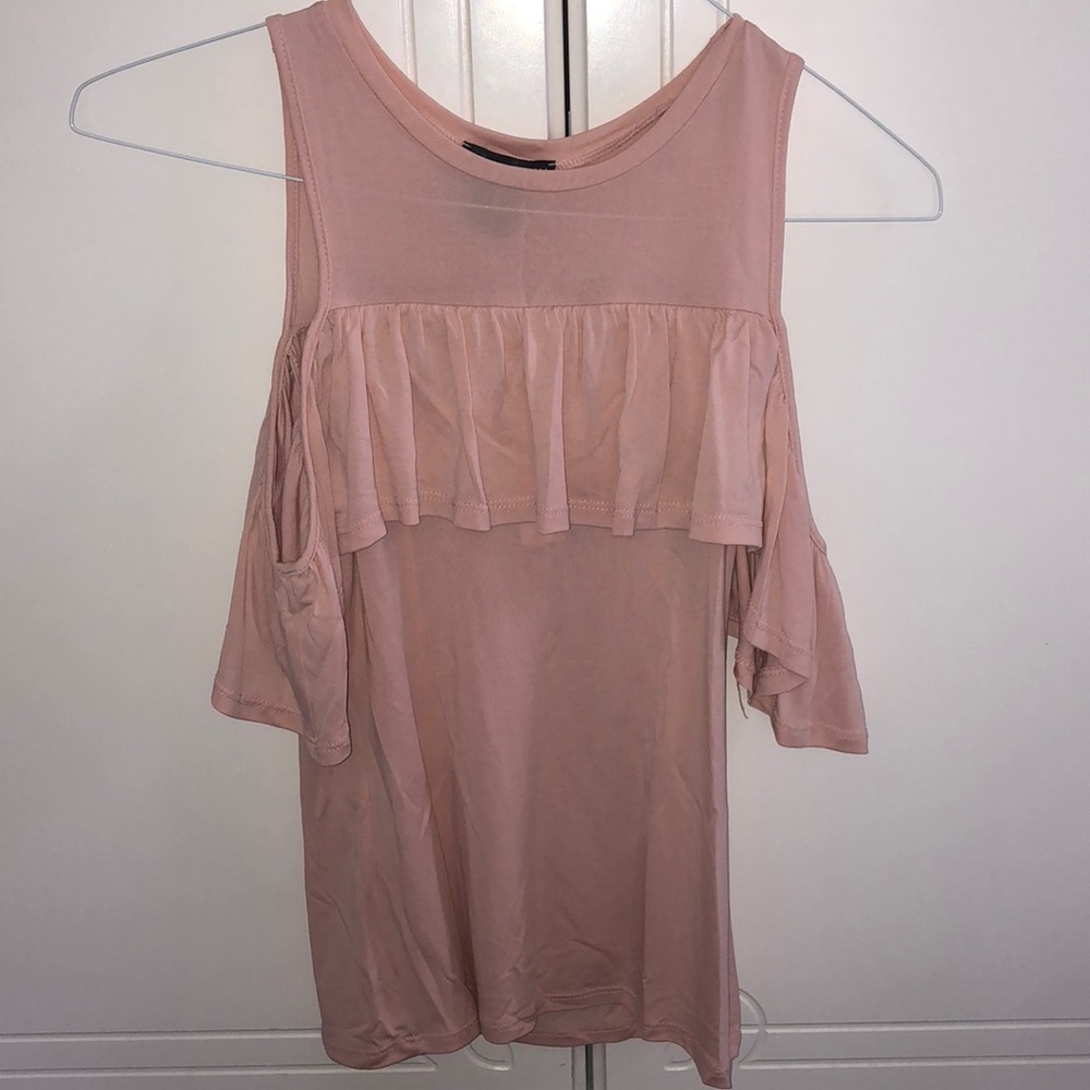 Peep shoulder aqua top NWT